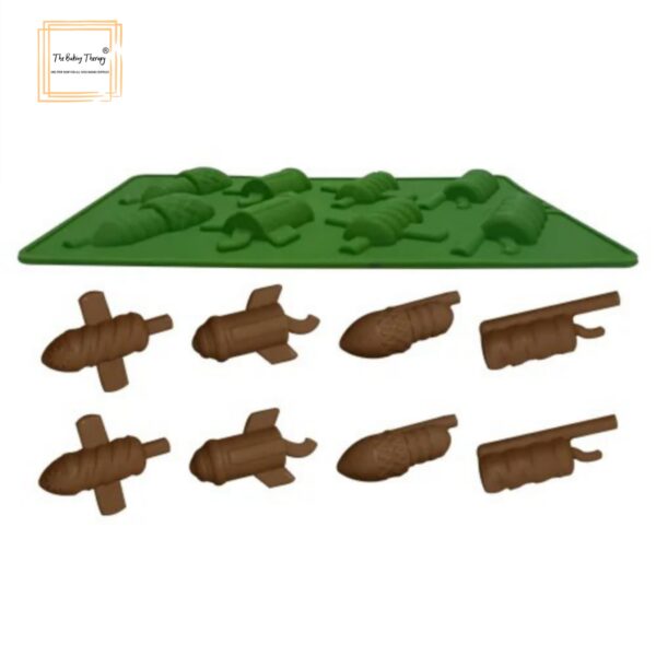8 Cavity Flying Rocket Shape Diwali Cracker Silicone Mold - Image 3
