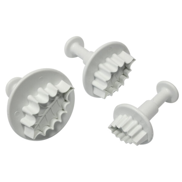 Veined Holly Leaf Plunger Cutters, Set of 3 Pieces - Image 3