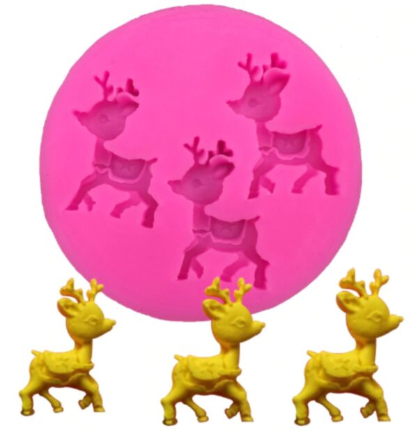 Running Deer Silicone Fondant Mould - Image 5