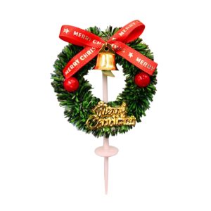 christmas-mini-wreath-cake-and-cupcake-topper