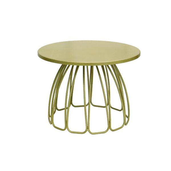 golden-metal-skirt-shape-cake-stand-10-inch
