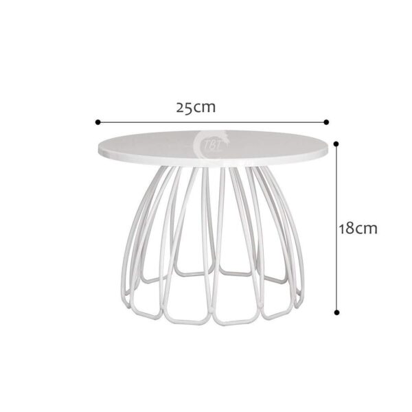 Golden Metal Skirt Shape Cake Stand 10 Inch - Image 3
