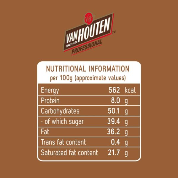 Vanhouten 35.6% Professional Milk Chocolate Couverture - 1 KG - Image 3