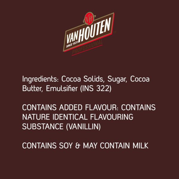 Vanhouten 55% Dark Chocolate Couverture -1 KG - Image 3