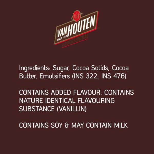 Vanhouten 46.5% Dark Chocolate Couverture -1 KG - Image 4