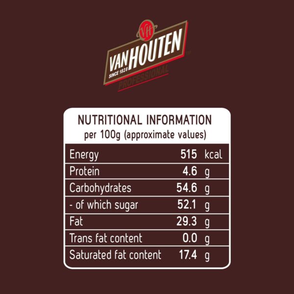 Vanhouten 46.5% Dark Chocolate Couverture -1 KG - Image 3