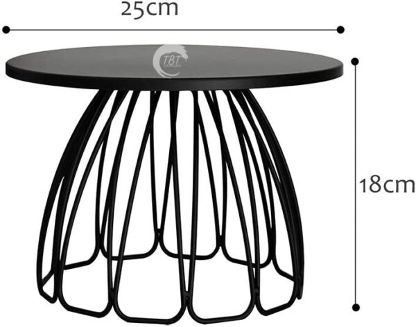 Golden Metal Skirt Shape Cake Stand 10 Inch - Image 2