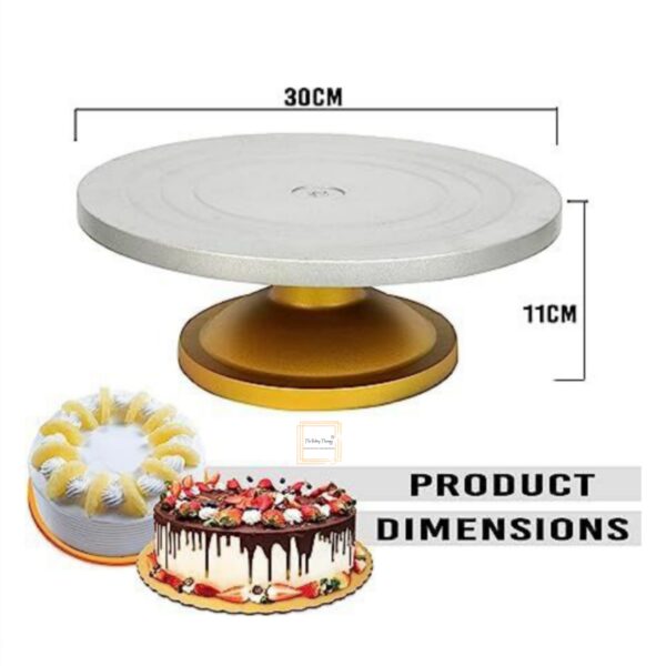 heavy-quality-rotating-golden-silver-fibre-cake-turntable-30cm