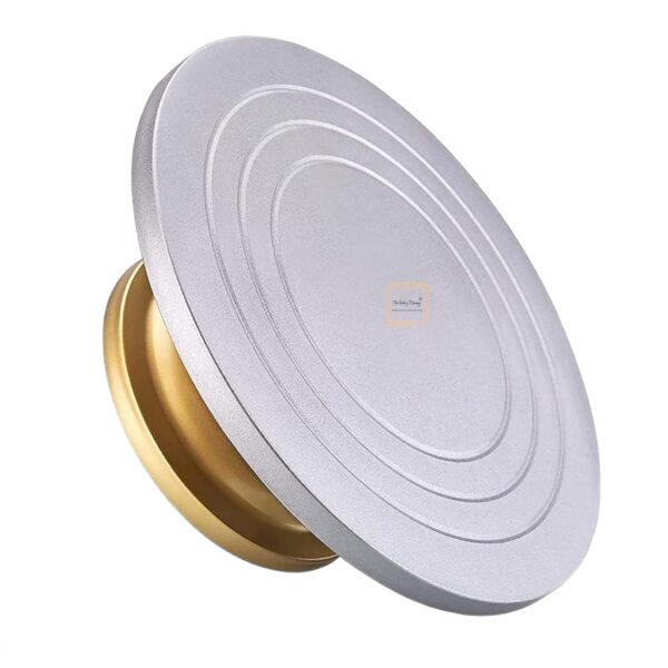 heavy-quality-rotating-golden-silver-fibre-cake-turntable-30cm