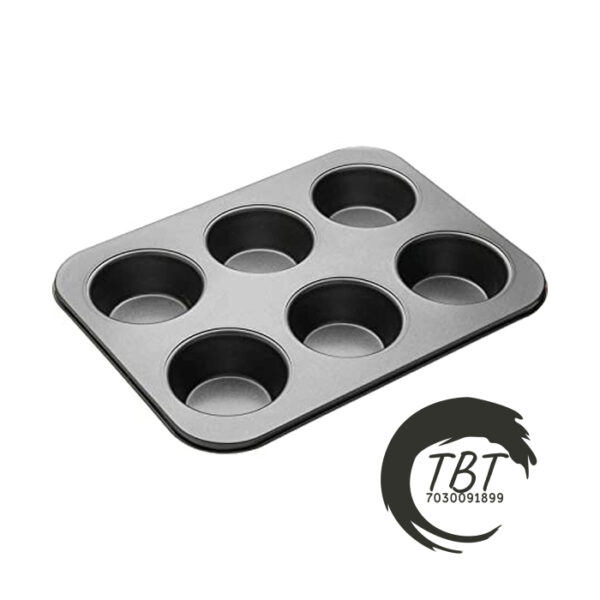 Carbon Steel Muffin/Cupcake Tray - 6 Slot - Image 3