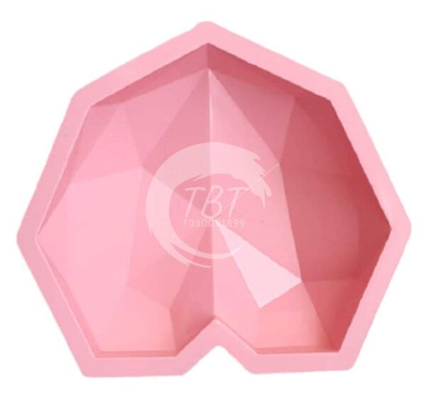 3D Diamond Silicone Heart Shape Pinata Cake Mold - Image 3