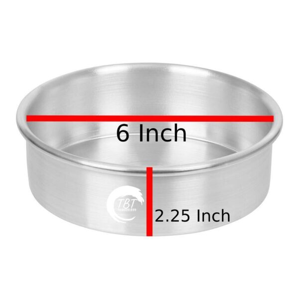 Aluminium Round Cake Mould Cake Pan Cake Tin - 6X2.5 Inch - Image 2