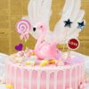 Pink Flamingo Cake Decoration Toy - Image 6