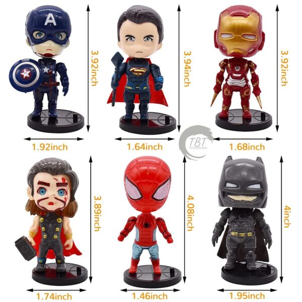 Mini Avengers Toys Cake Decorations { Set Of 6 Piece } - Image 2