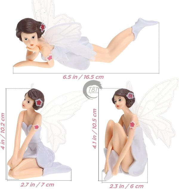 Fairy Angel Dolls Fairies Cake Toy Topper { Set Of 3 Piece } - Image 2