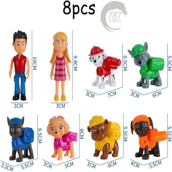 Paw Patrol Figure Cake Toys Toppers { Set Of 8 Piece } - Image 3