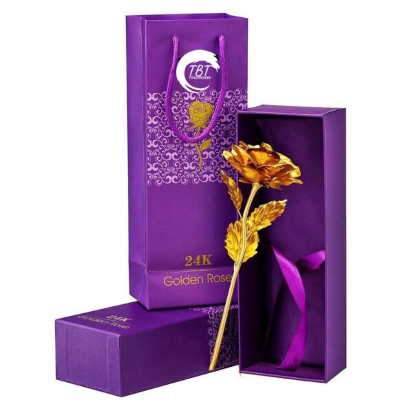 Valentine's Day Special Golden Rose - Image 4