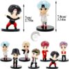 Mini BTS Army Cake Decoration Toy Set { Set Of 7 Piece } - Image 2