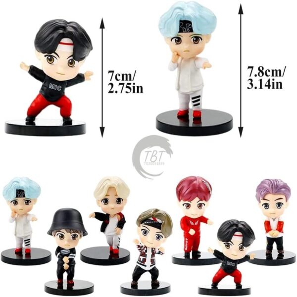 Mini BTS Army Cake Decoration Toy Set { Set Of 7 Piece } - Image 2