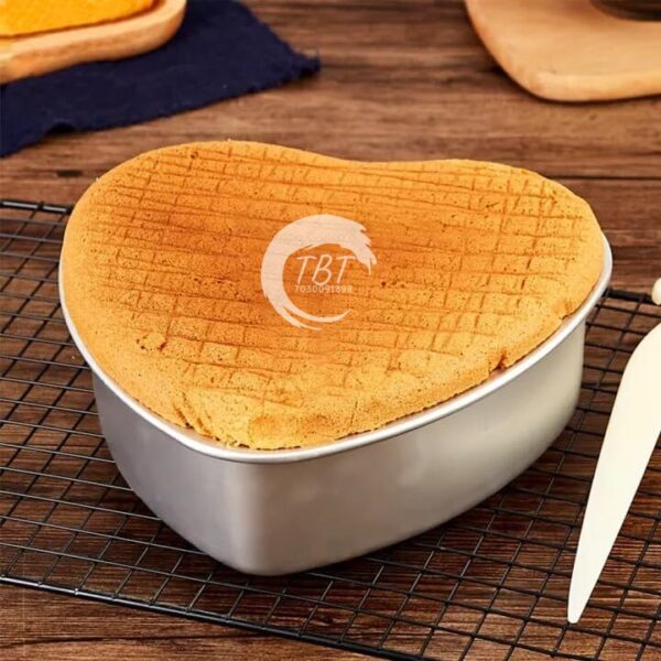 Aluminium Heart Shape Cake Mould Cake Tin - 7x2 Inch - Image 3