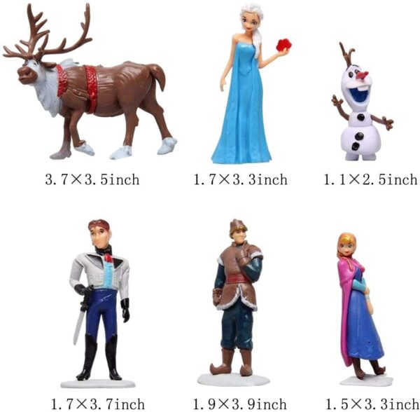 Frozen Toy Cake Decoration Topper Set { Set Of 6 Piece } - Image 2