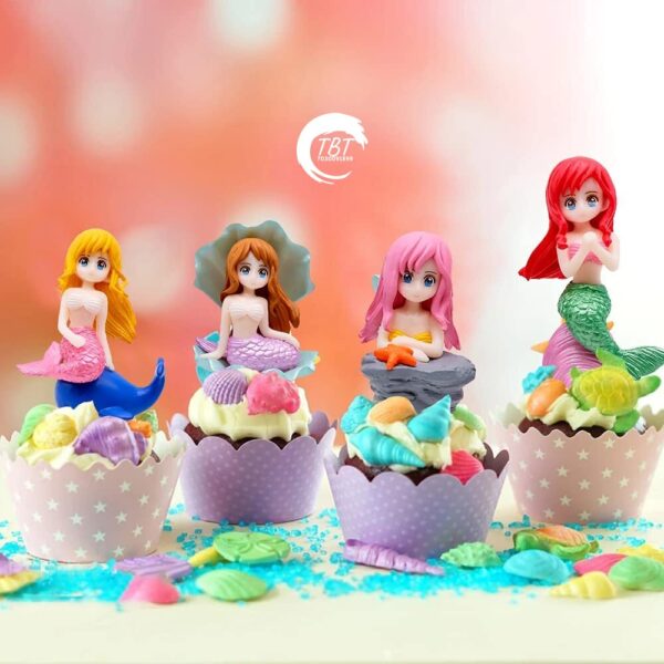 Mermaid Doll Cake Toy Set { Set Of 4 Piece } - Image 4