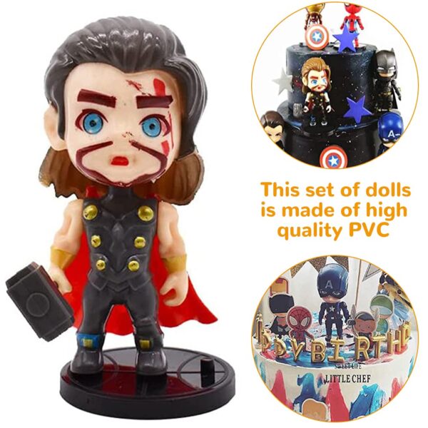Mini Avengers Toys Cake Decorations { Set Of 6 Piece } - Image 5