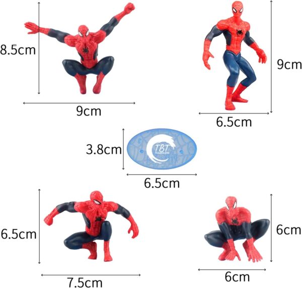 SpiderMan Cake Decorating Toy Topper { Set Of 7 Piece } - Image 4