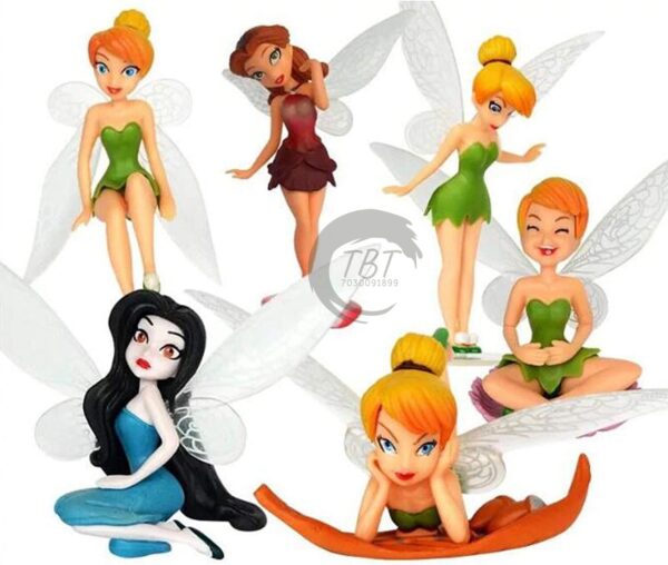 Tinkerbell Fairy Tal Cake Decoration Toy { Set Of 6 Piece } - Image 5