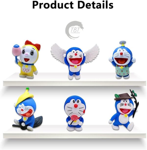 Doraemon Cake Decoration Toys Set { Set Of 6 Piece } - Image 2