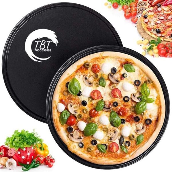 Carbon Steel Non-Stick Pizza Pan Pizza Tray - 18CM - Image 3