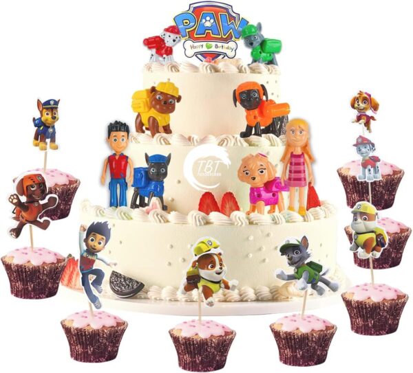 Paw Patrol Figure Cake Toys Toppers { Set Of 8 Piece } - Image 4