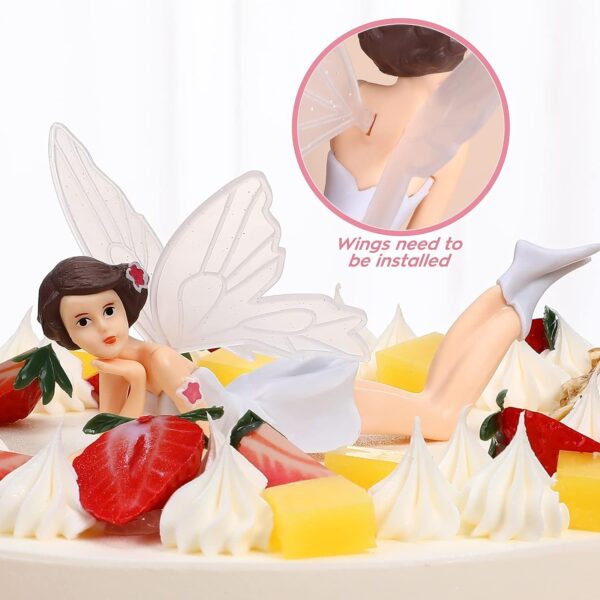 Fairy Angel Dolls Fairies Cake Toy Topper { Set Of 3 Piece } - Image 3