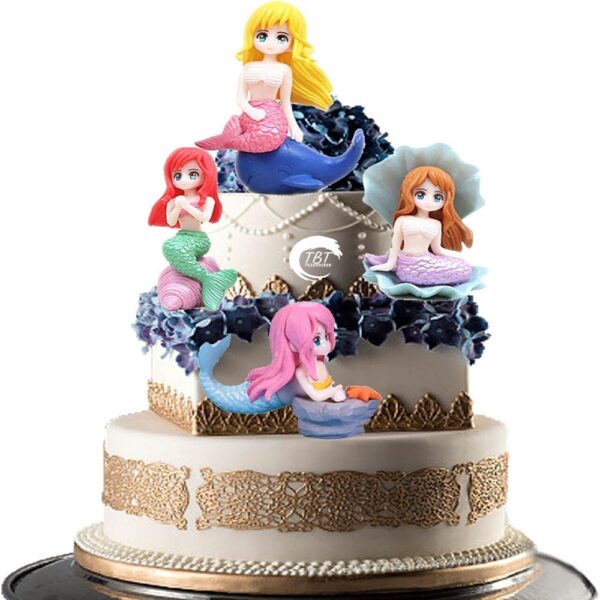 Mermaid Doll Cake Toy Set { Set Of 4 Piece } - Image 6