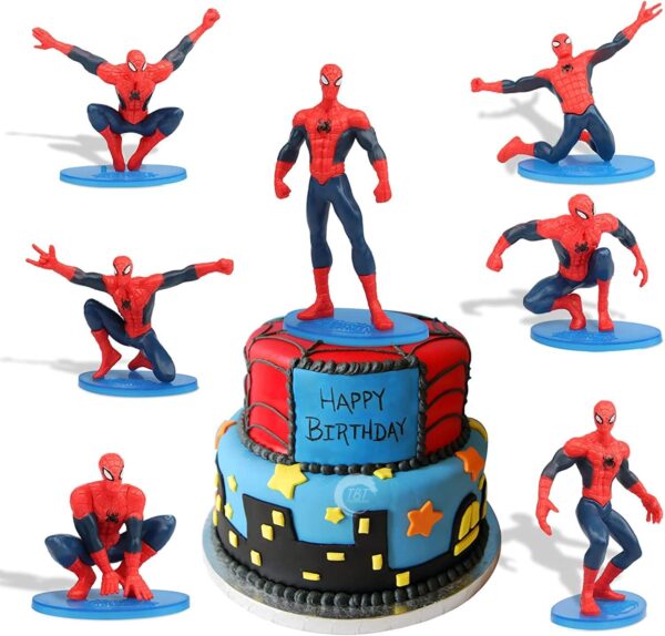 SpiderMan Cake Decorating Toy Topper { Set Of 7 Piece } - Image 5