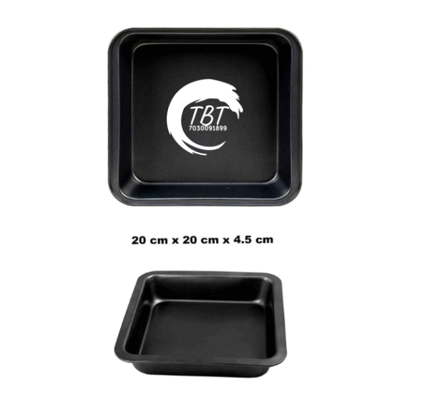 Nonstick Square Cake Mould, Big , 20 cm x 20 cm x 4.5 CM - Image 4