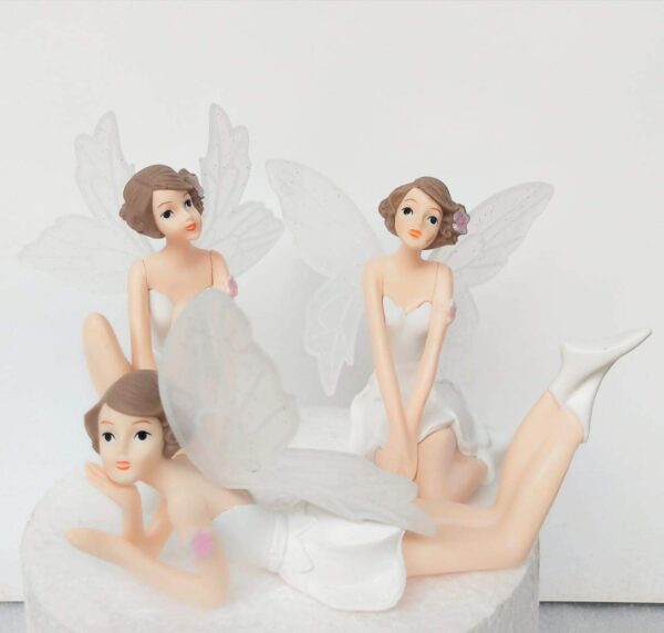 Fairy Angel Dolls Fairies Cake Toy Topper { Set Of 3 Piece } - Image 4
