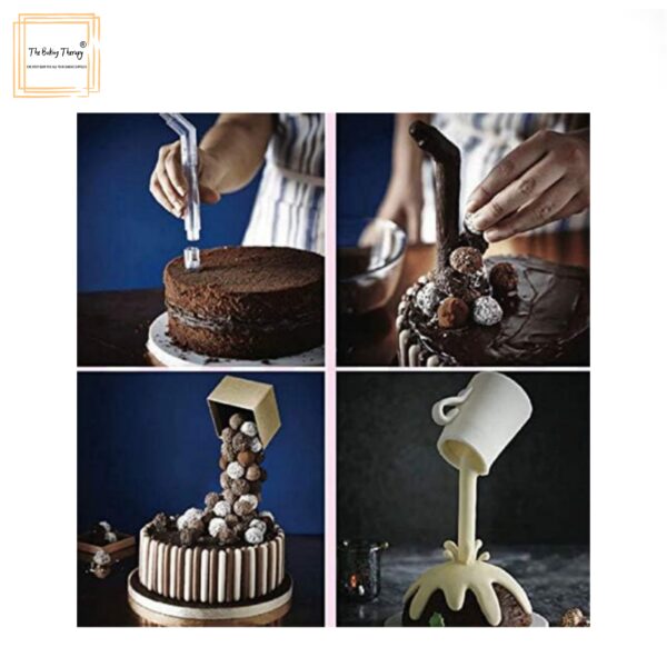 Anti Gravity Cake Pouring Kit, Cake Stand Cake Pouring Kit Anti Gravity Cake Stand Support Structure Frame Cake Decorating - Image 2