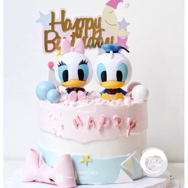 Little Donald Duck Girl Daisy Cake Toy Topper Set - Image 2