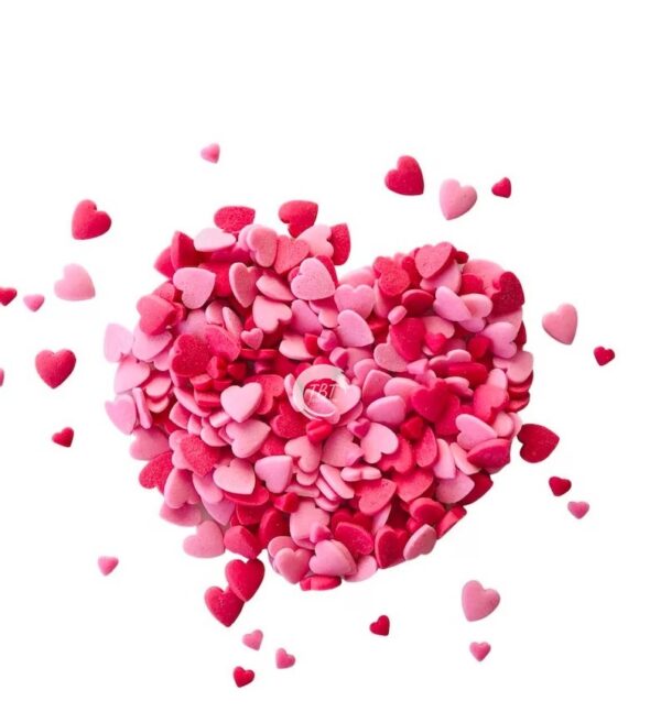 Edible Sugar Valentine Heart Sprinkles - Image 2