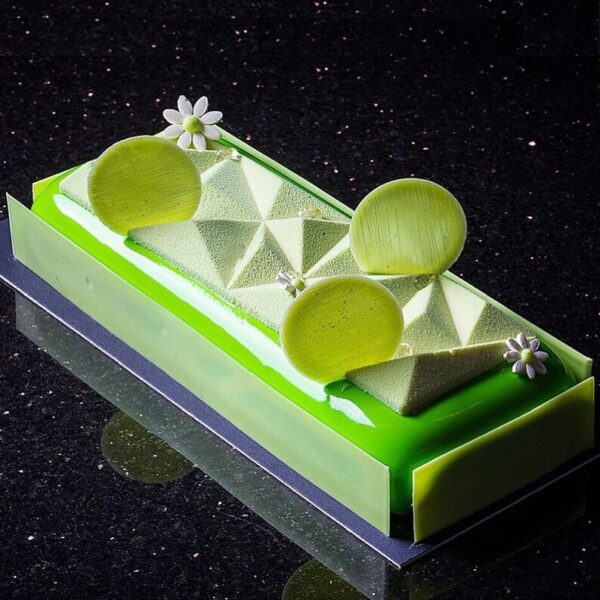 3D 2 Cavity Rectangle Diamond Garnishing Shape Chocolate Mold - Image 5