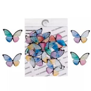 rainbow-color-medium-size-edible-pre-cut-butterfly-wafer-paper