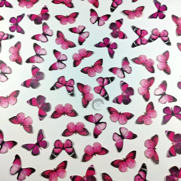 Small Pink Butterfly Edible Pre-Cut Wafer Paper - Image 2