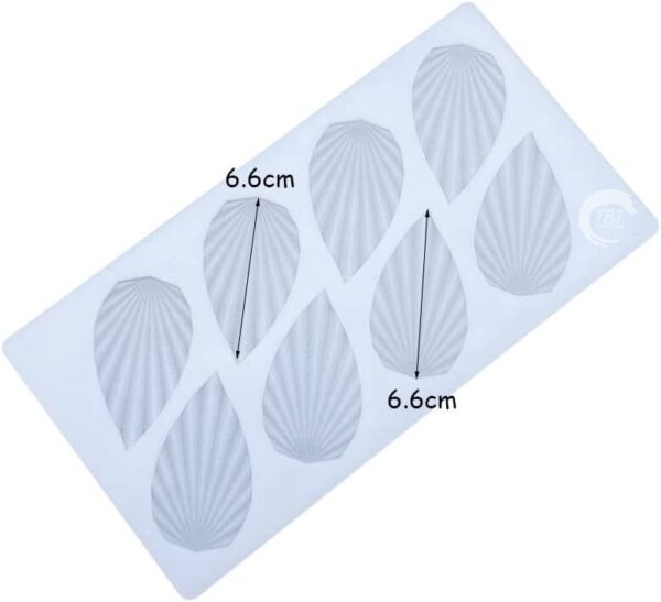 Ruffled Leaf Shape Silicone Chocolate Garnishing Sheet Mold - Image 2