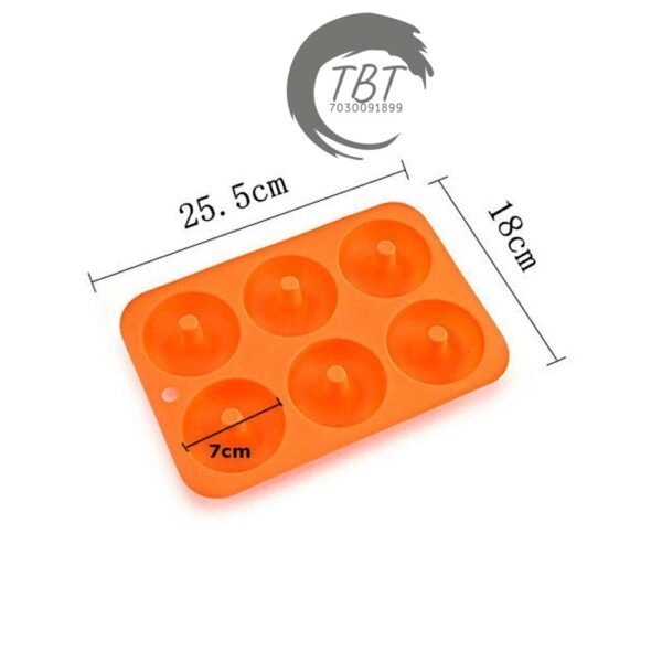 6 Cavity Silicone Donut Baking Mold - Image 2