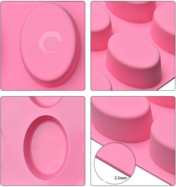 8 Cavity Oval Chocolate & Soap Mold - Image 2