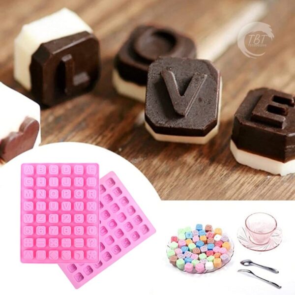 48 Cavities Silicone Letter Chocolate Mold - Image 2