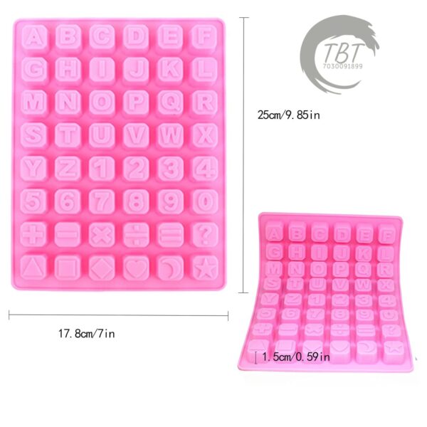 48 Cavities Silicone Letter Chocolate Mold - Image 3