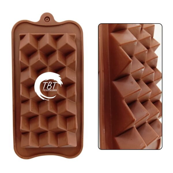 Square Shape Silicone Chocolate Bar Mold - Image 3