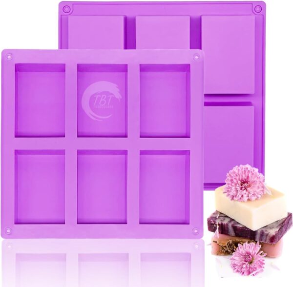 6 Cavities DIY Silicone Handmade Soap Mold - Image 4